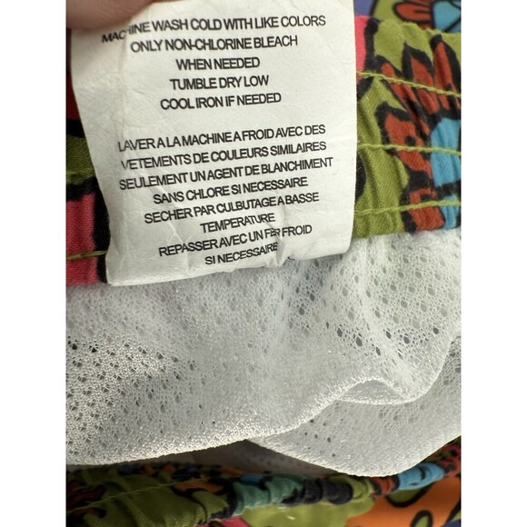 A-Lab Men's Large Skippy Trippy 3" Ins Board Shorts Mushroom Frogs Green Trunks - Picture 15 of 15